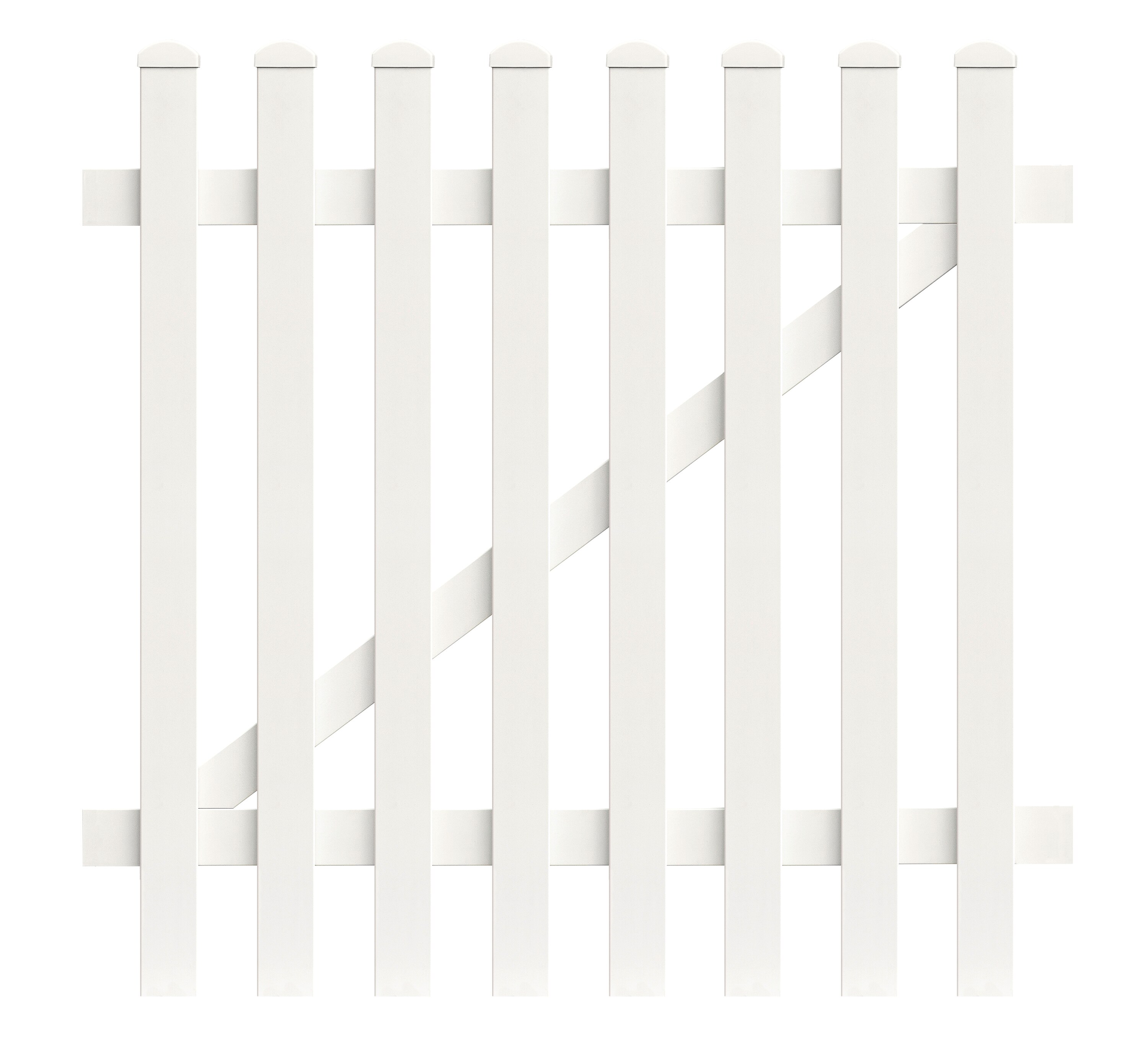 Zaunt&uuml;r gerade 125,8cm x 180cm | wei&szlig; 