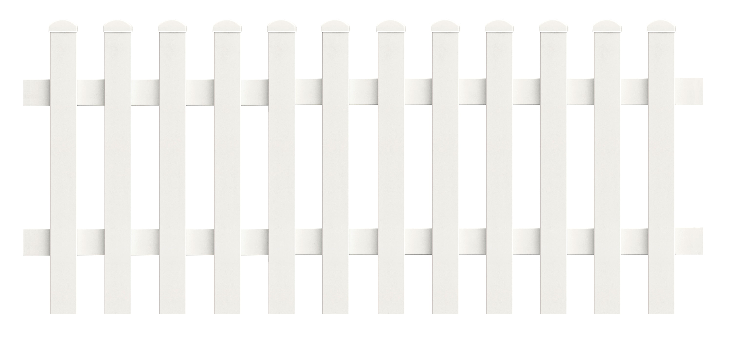 Zaunfeld Gerade 185,0cm x 100cm in Wei&szlig; 