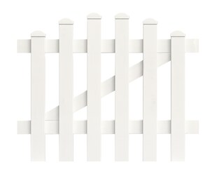 Zauntür Oberbogen 96,2cm x 80cm in Weiß 