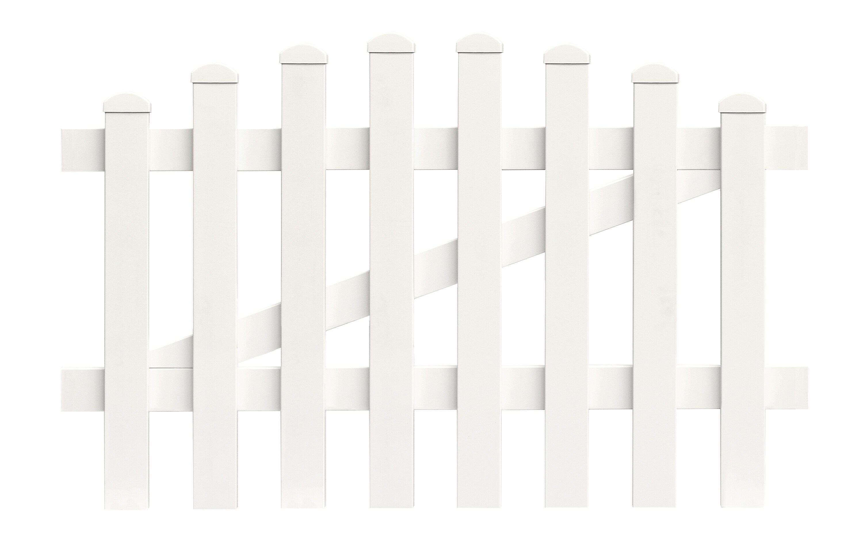 Zaunt&uuml;r Oberbogen 125,8cm x 100cm in Wei&szlig; 