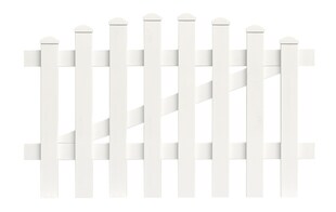 Zauntür Oberbogen 125,8cm x 100cm in Weiß 