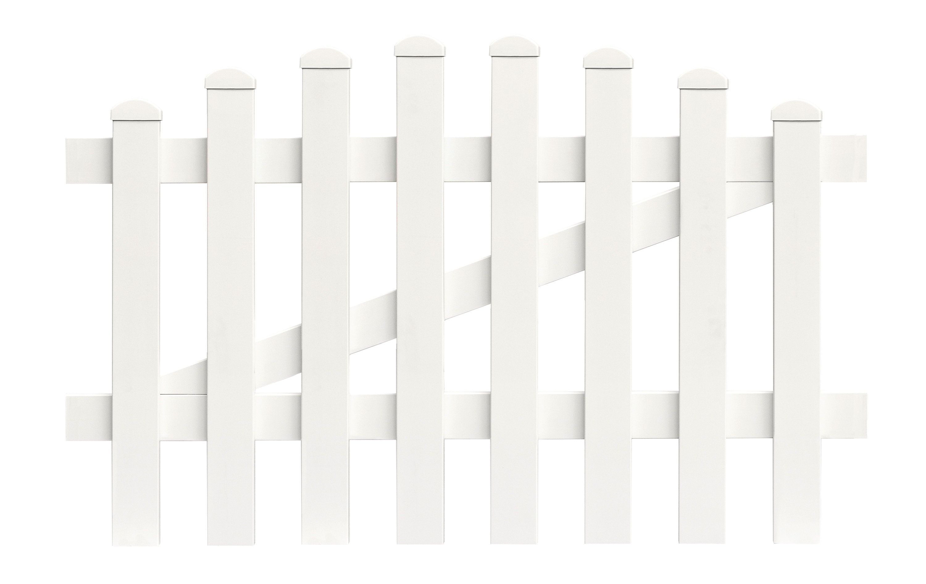 Zaunt&uuml;r Oberbogen 125,8cm x 120cm in Wei&szlig; 