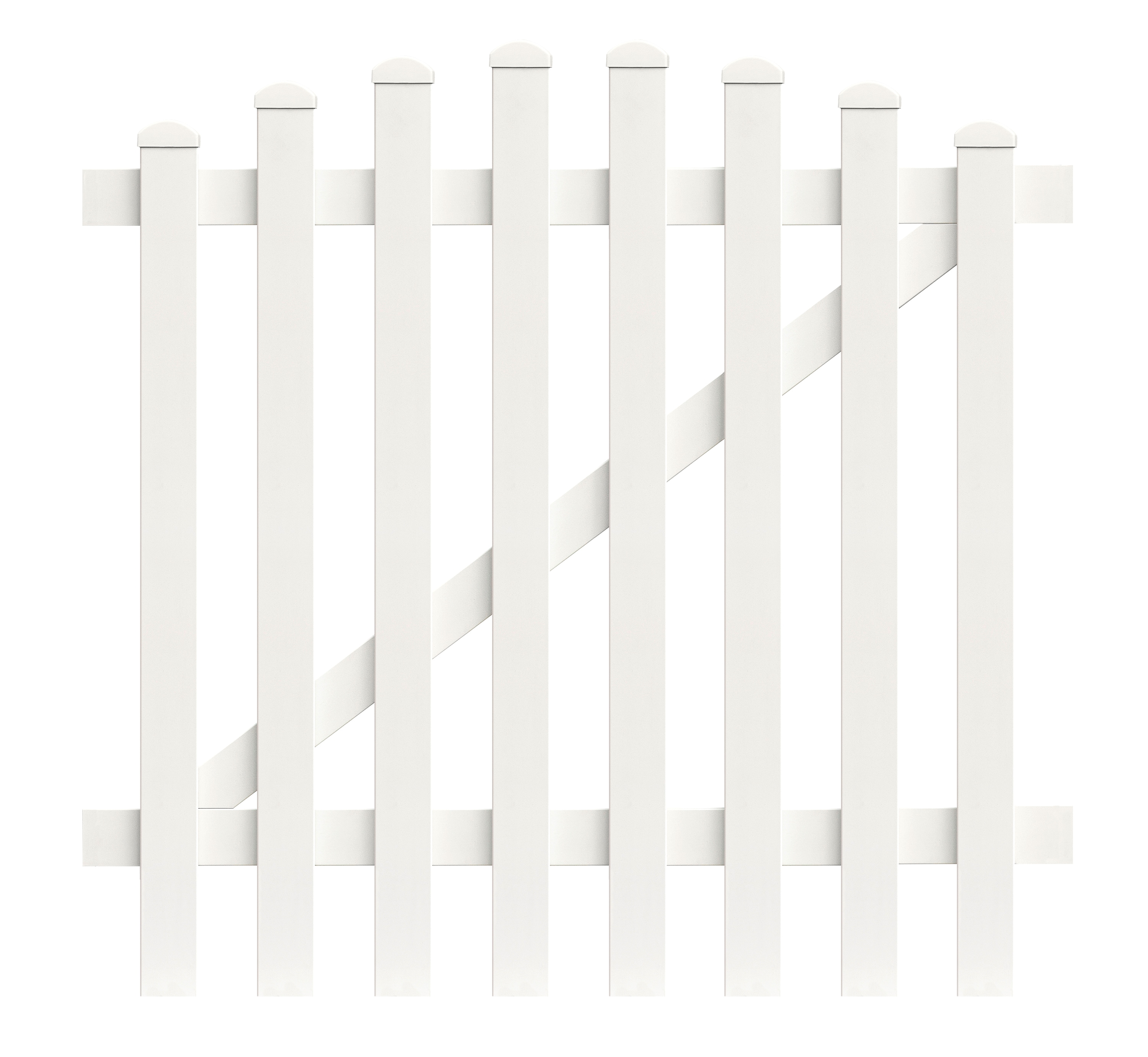 Zaunt&uuml;r Oberbogen 125,8cm x 150cm in Wei&szlig; 