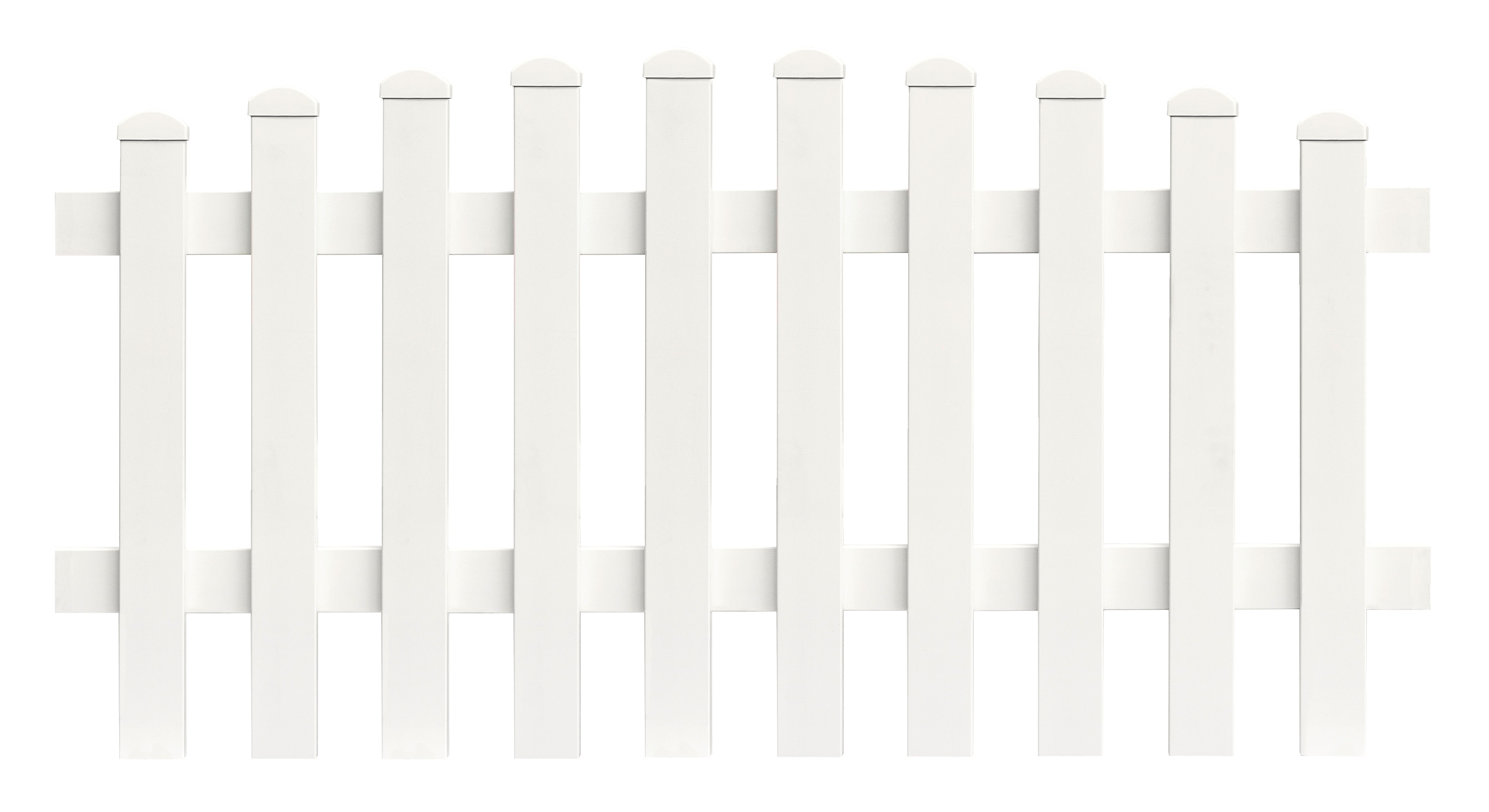 Zaunfeld Oberbogen 155,4cm x 100cm in Wei&szlig; 