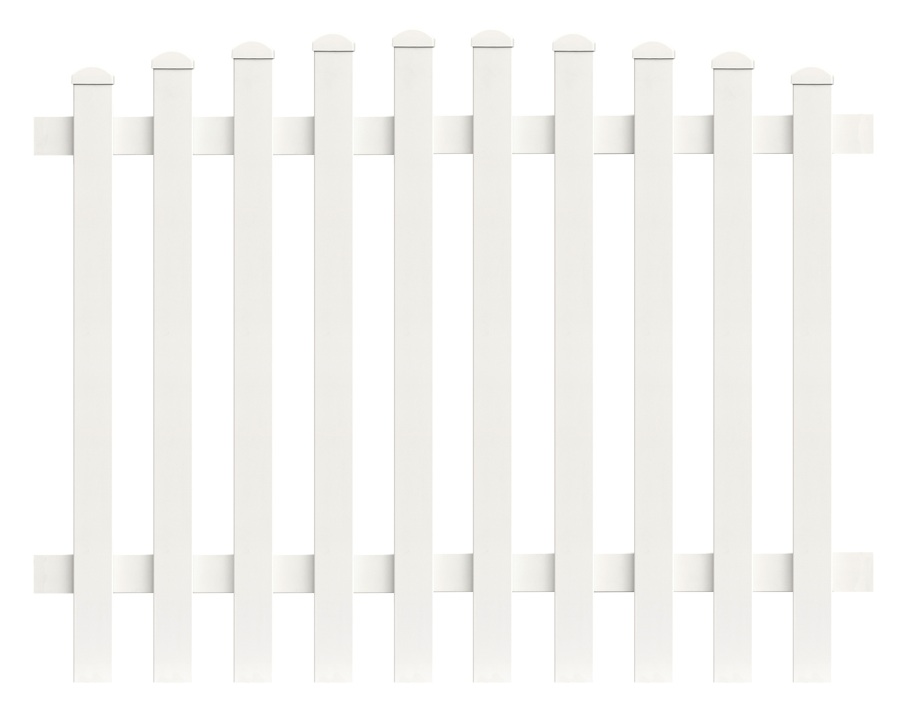 Zaunfeld Oberbogen 155,4cm x 180cm in Wei&szlig; 