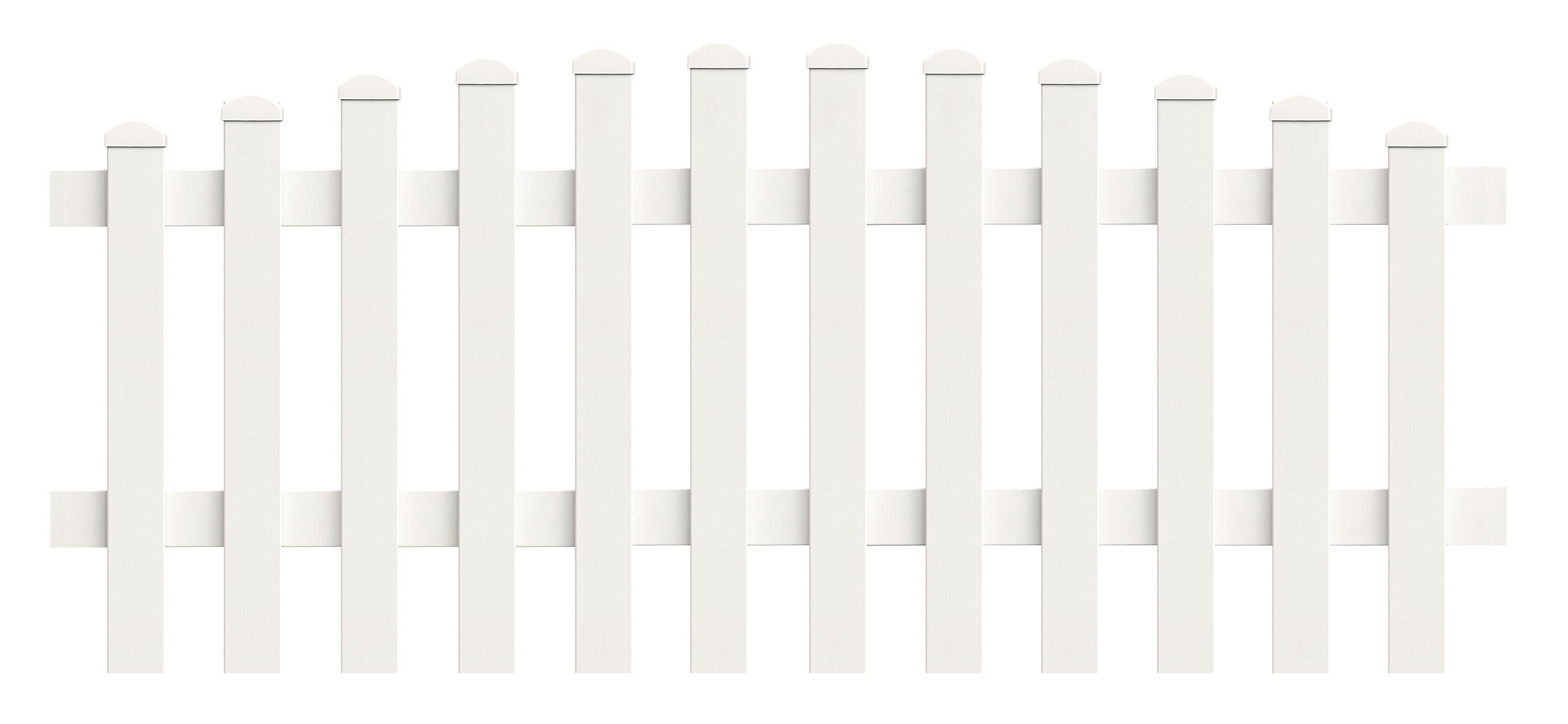 Zaunfeld Oberbogen 185,0cm x 100cm in Wei&szlig; 