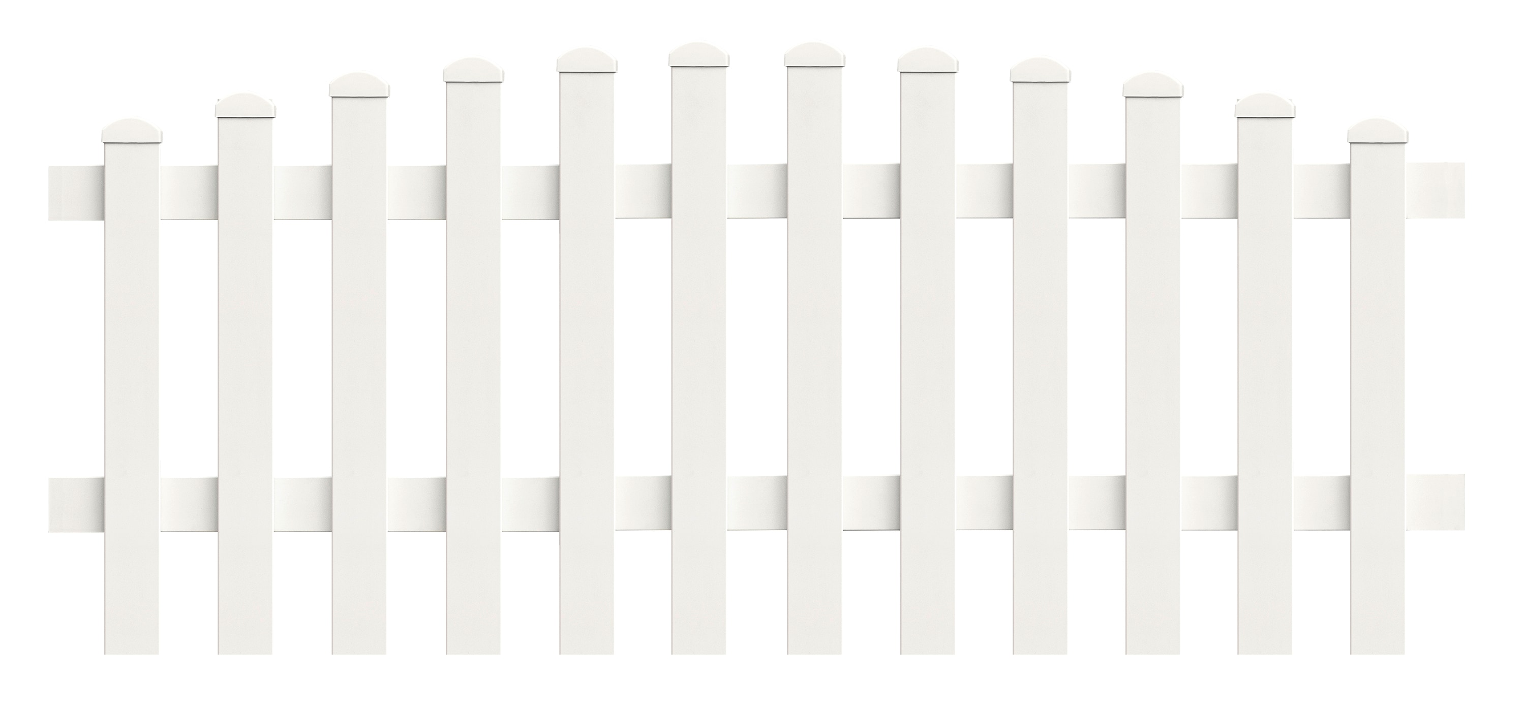 Zaunfeld Oberbogen 185,0cm x 120cm in Wei&szlig; 