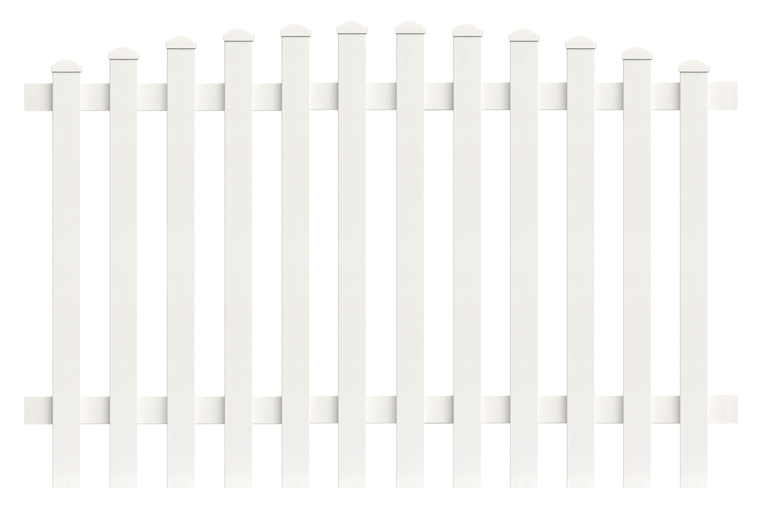 Zaunfeld Oberbogen 185,0cm x 180cm in Wei&szlig; 