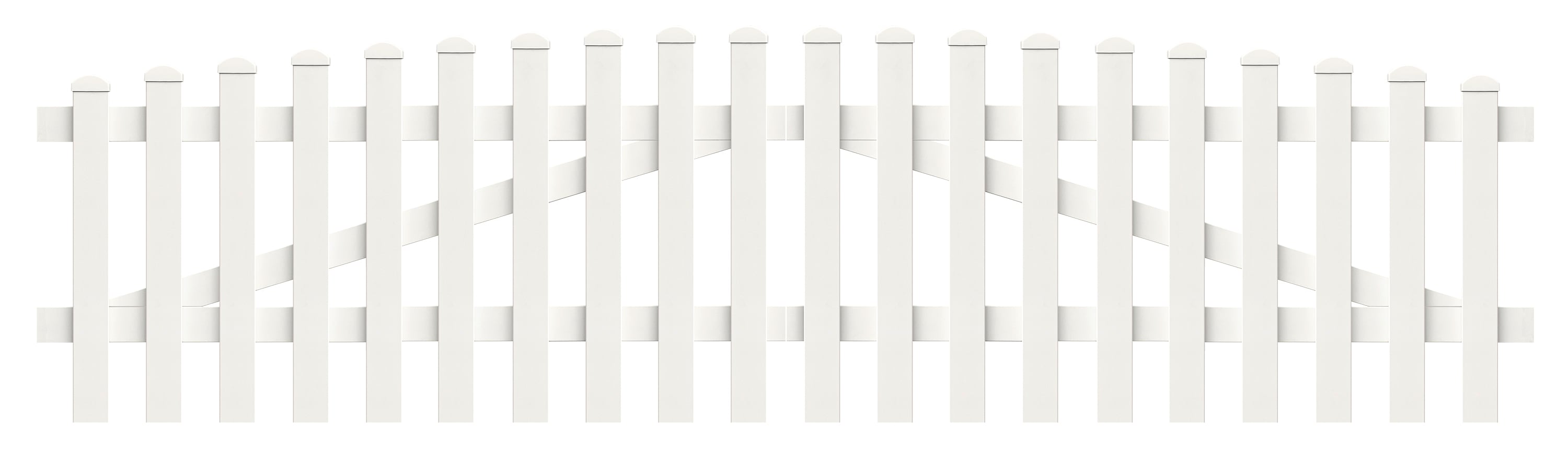 Zauntor Oberbogen 303,4cm x 80cm in Wei&szlig; 