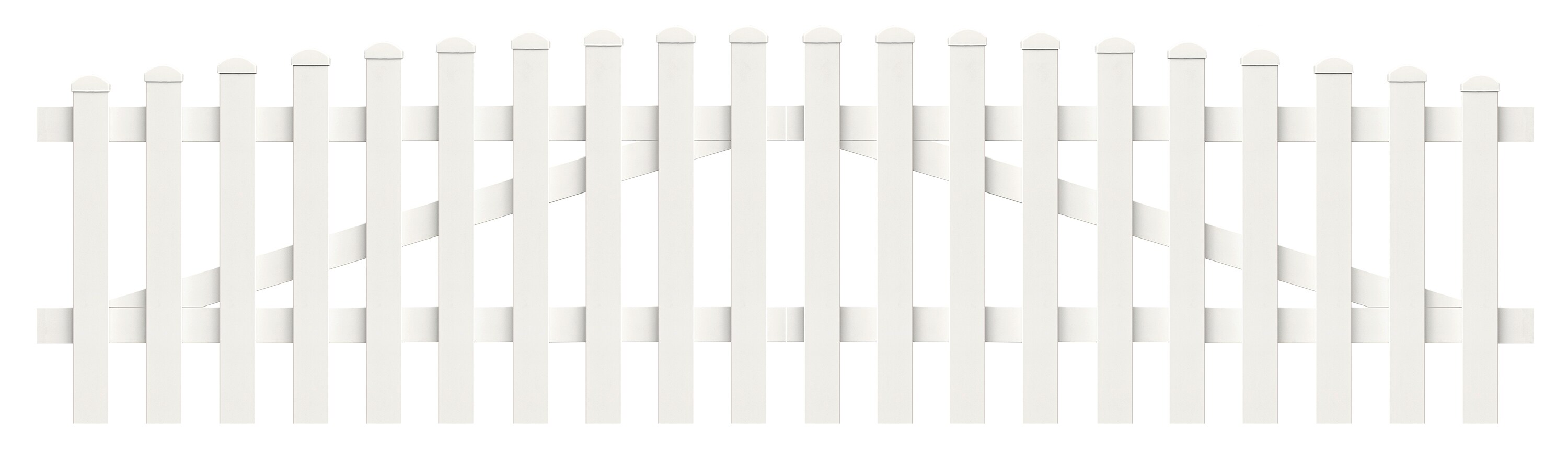 Zauntor Oberbogen 303,4cm x 100cm in Wei&szlig; 