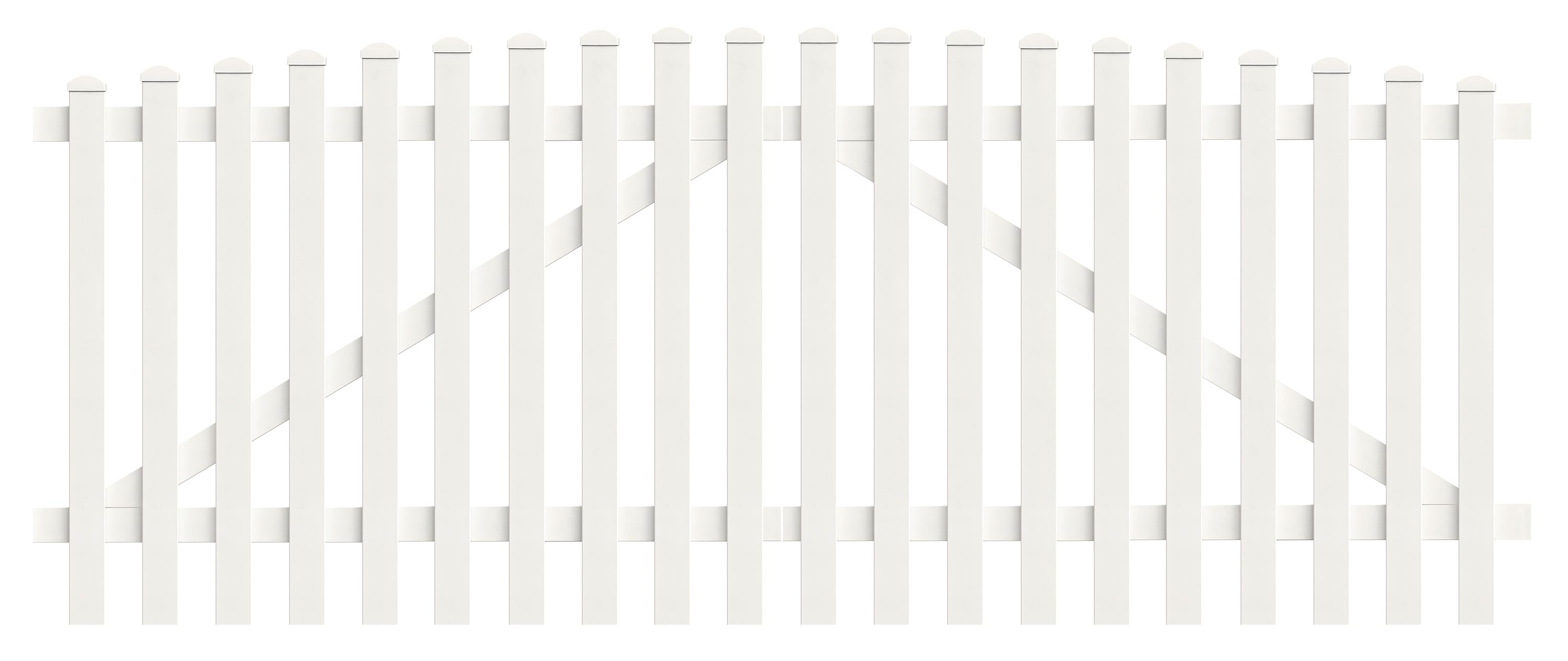 Zauntor Oberbogen 303,4cm x 150cm in Wei&szlig; 