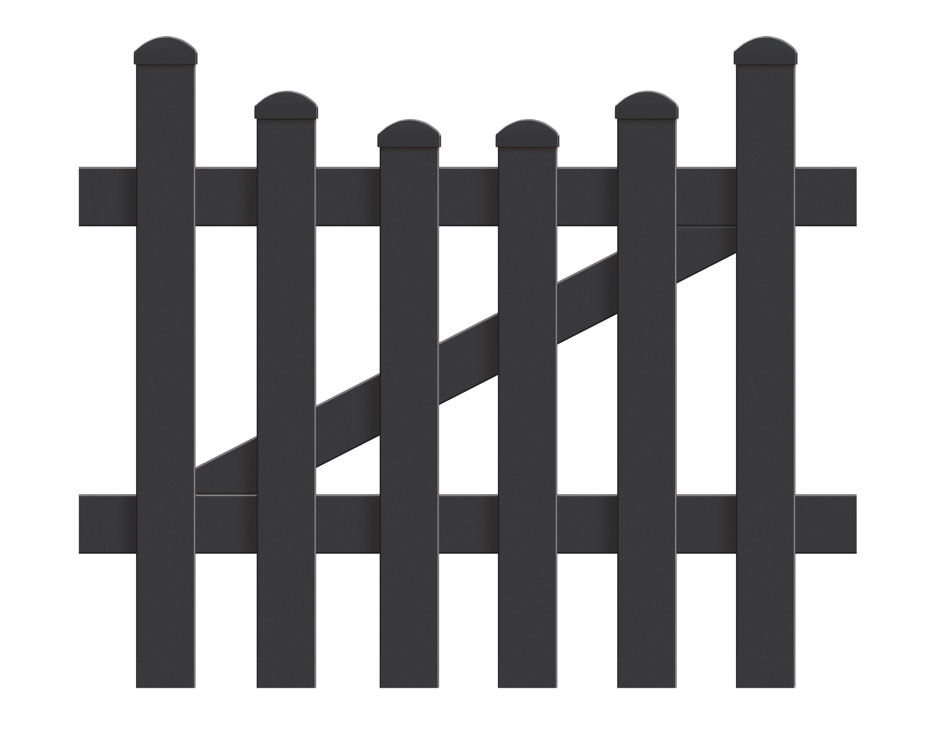 Zaunt&uuml;r Unterbogen 96,2cm x 80cm in Anthrazit 