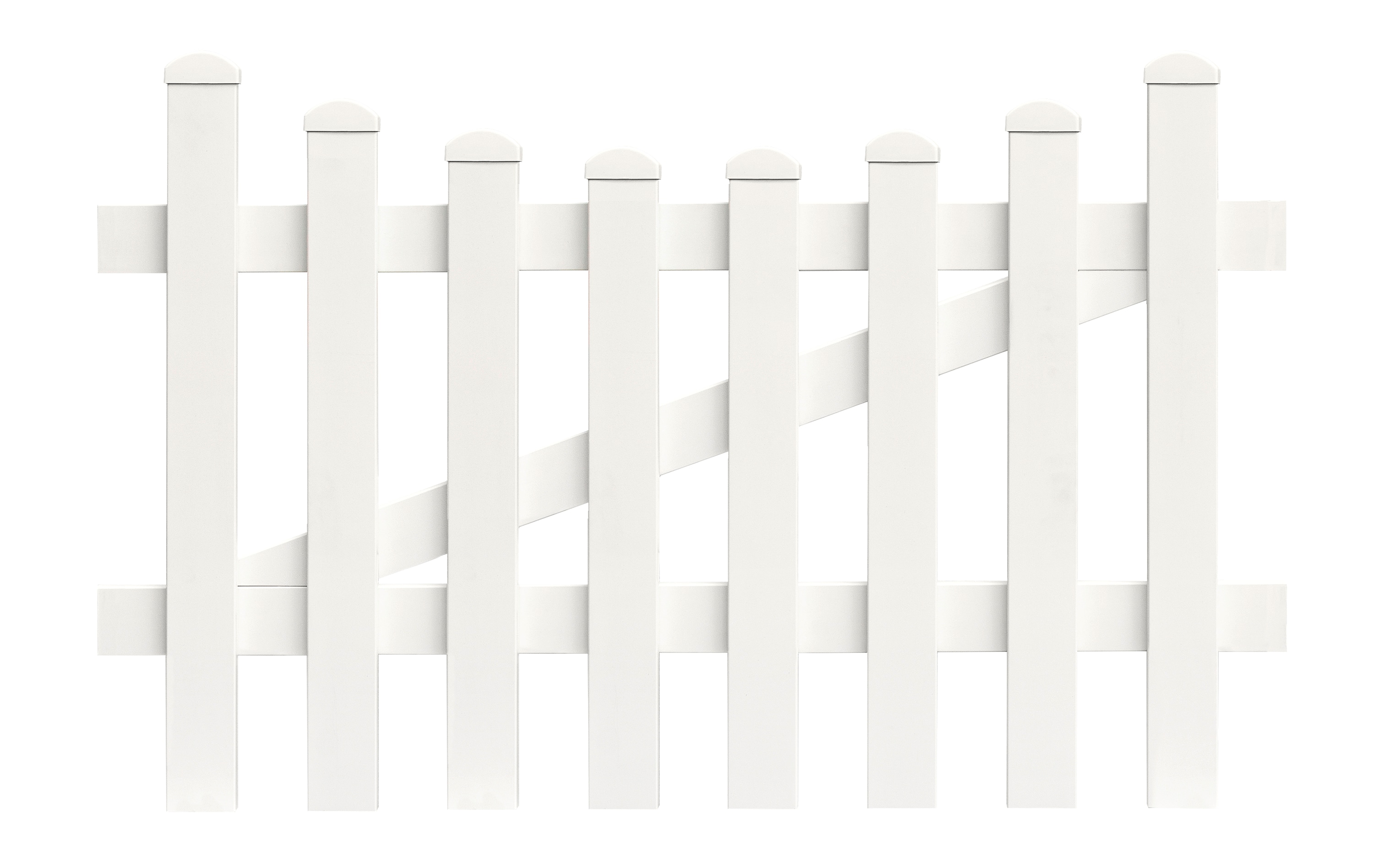 Zaunt&uuml;r Unterbogen 125,8cm x 100cm in Wei&szlig; 