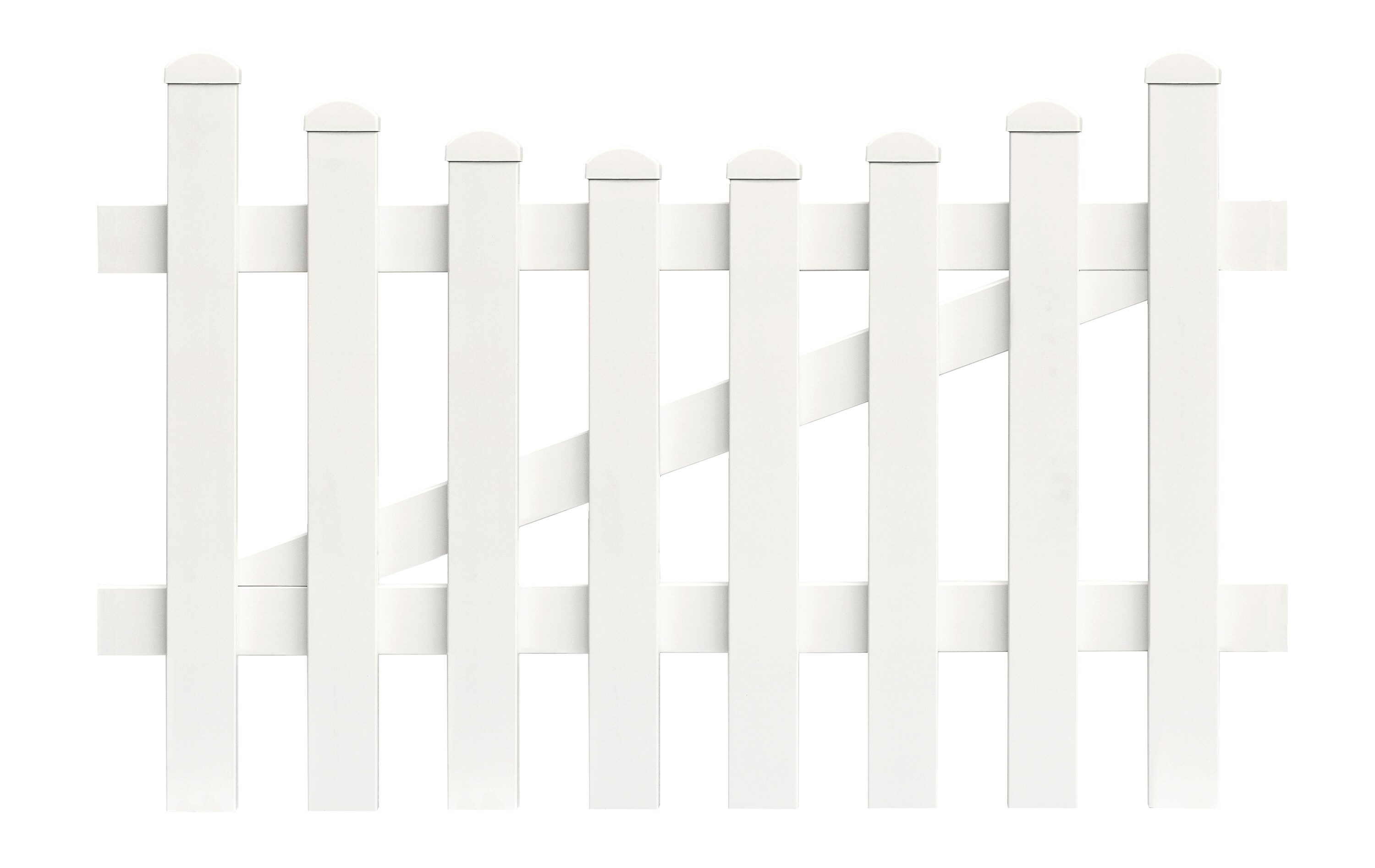 Zaunt&uuml;r Unterbogen 125,8cm x 120cm in Wei&szlig; 