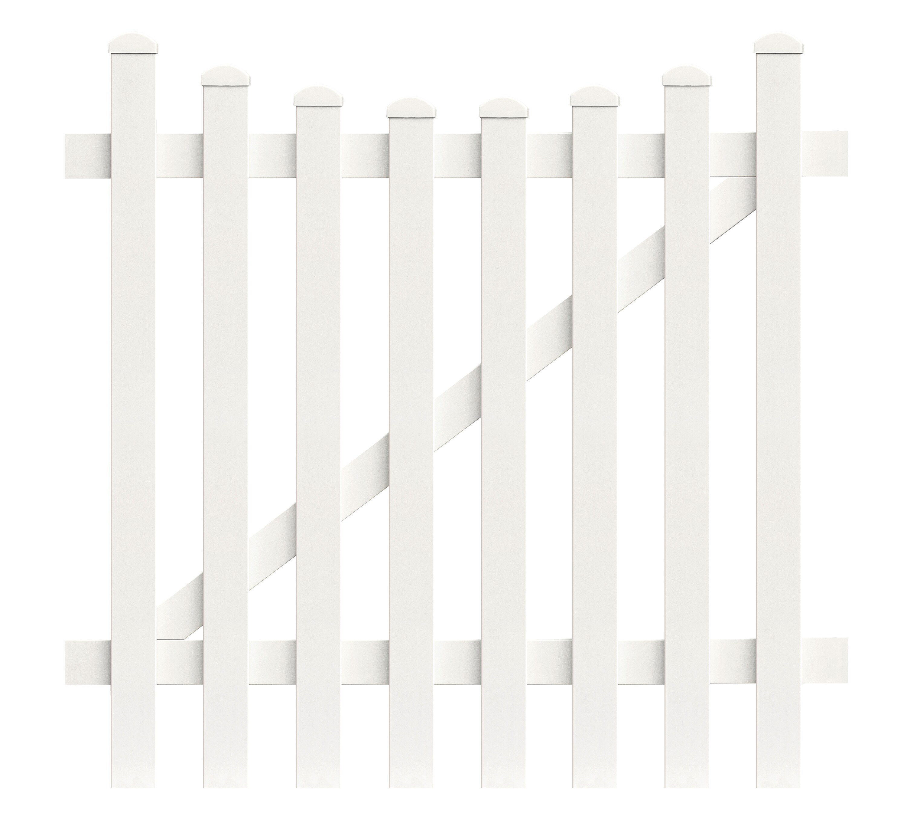 Zaunt&uuml;r Unterbogen 125,8cm x 150cm in Wei&szlig; 