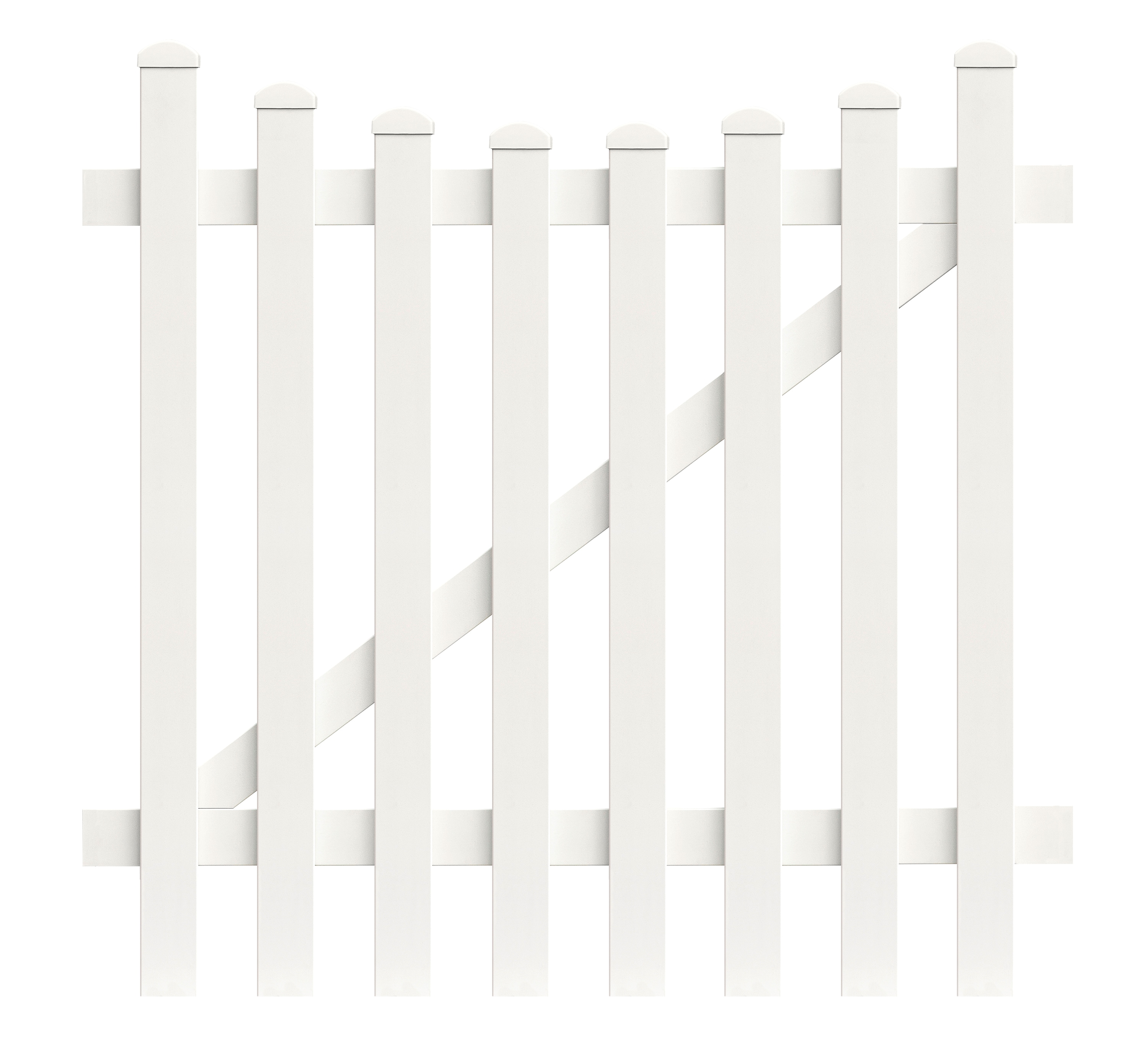 Zaunt&uuml;r Unterbogen 125,8cm x 180cm in Wei&szlig; 