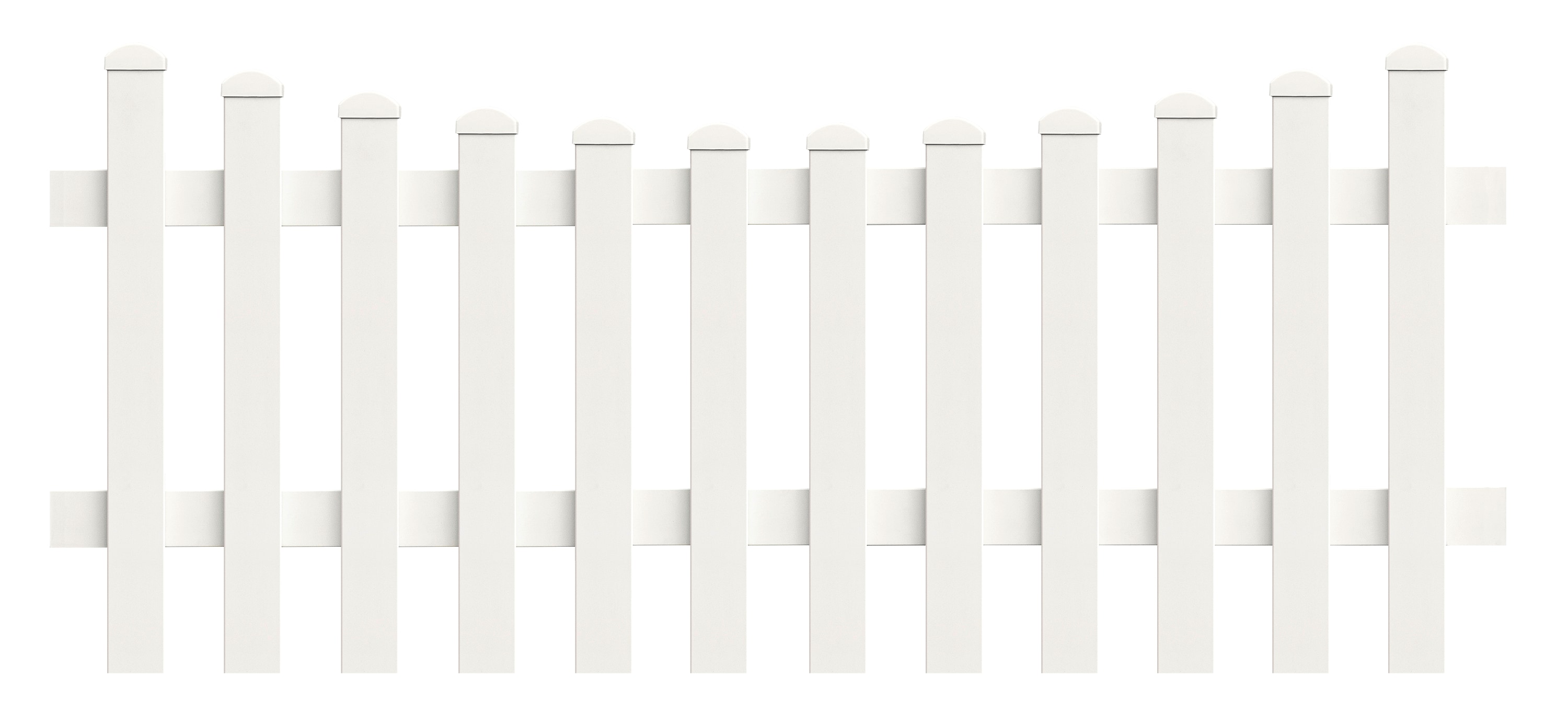 Zaunfeld Unterbogen 185,0cm x 120cm in Wei&szlig; 