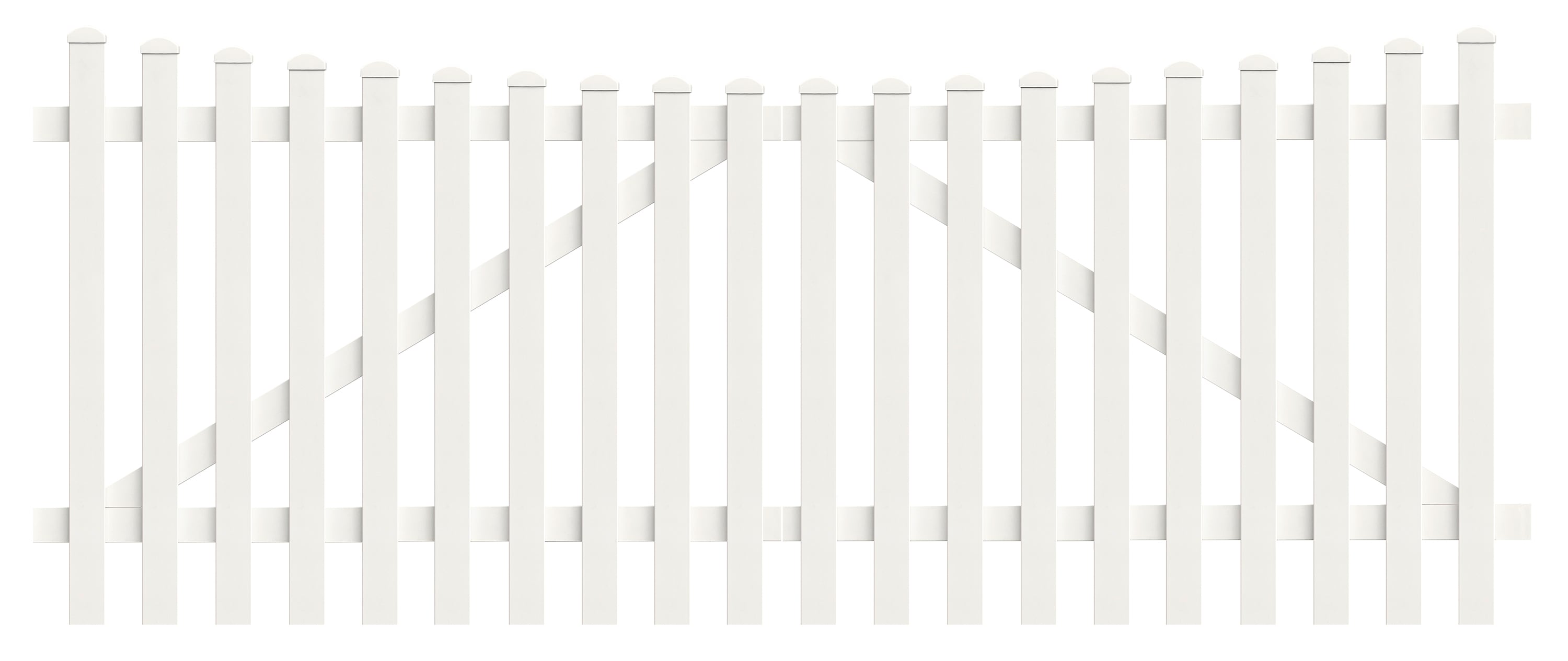 Zauntor Unterbogen 303,4cm x 180cm in Wei&szlig; 