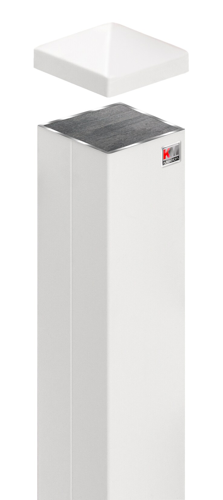 Zaunpfosten 9x9x160cm Weiß