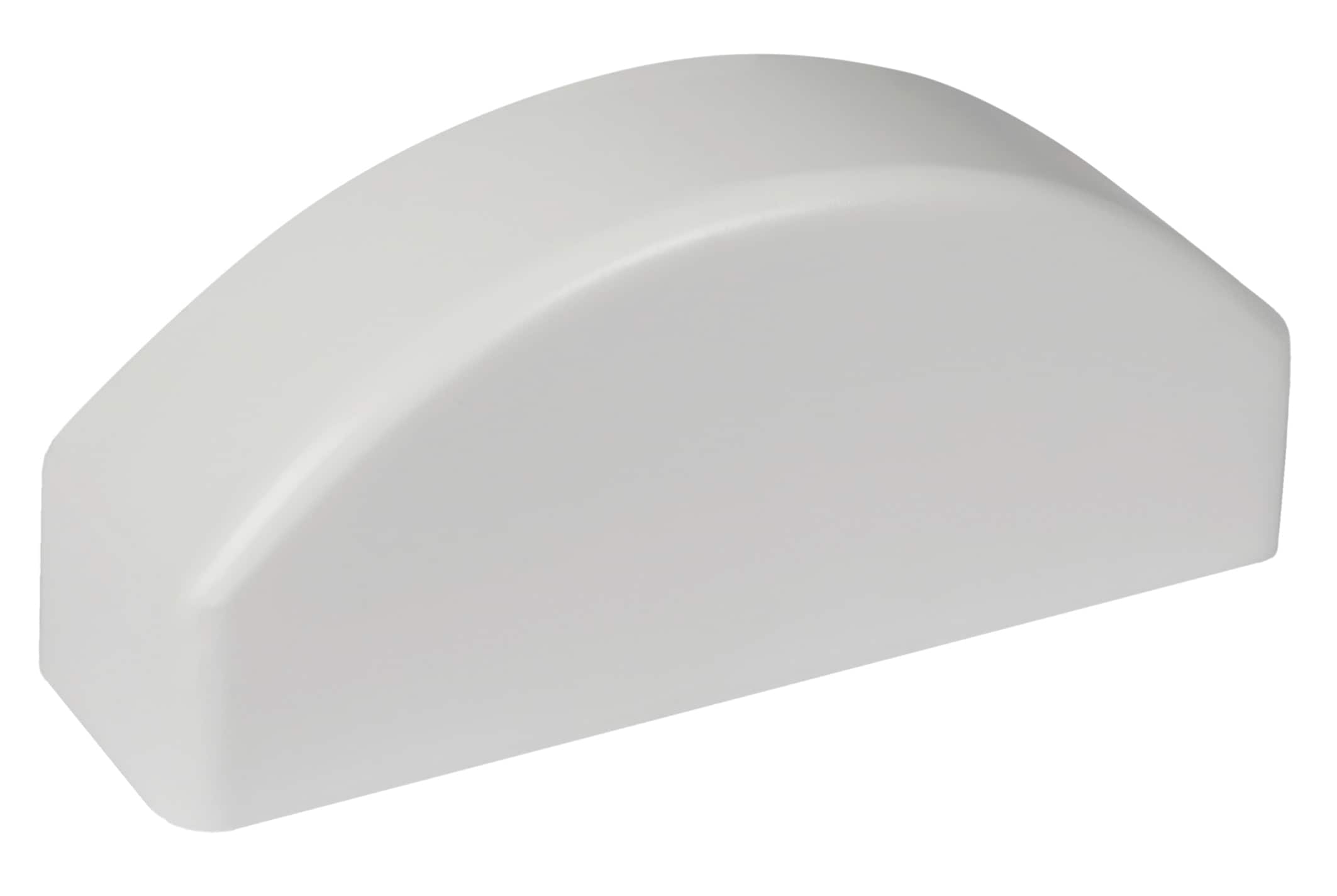 Zaunlatten-Abdeckkappe in Wei&szlig; (Rund) 