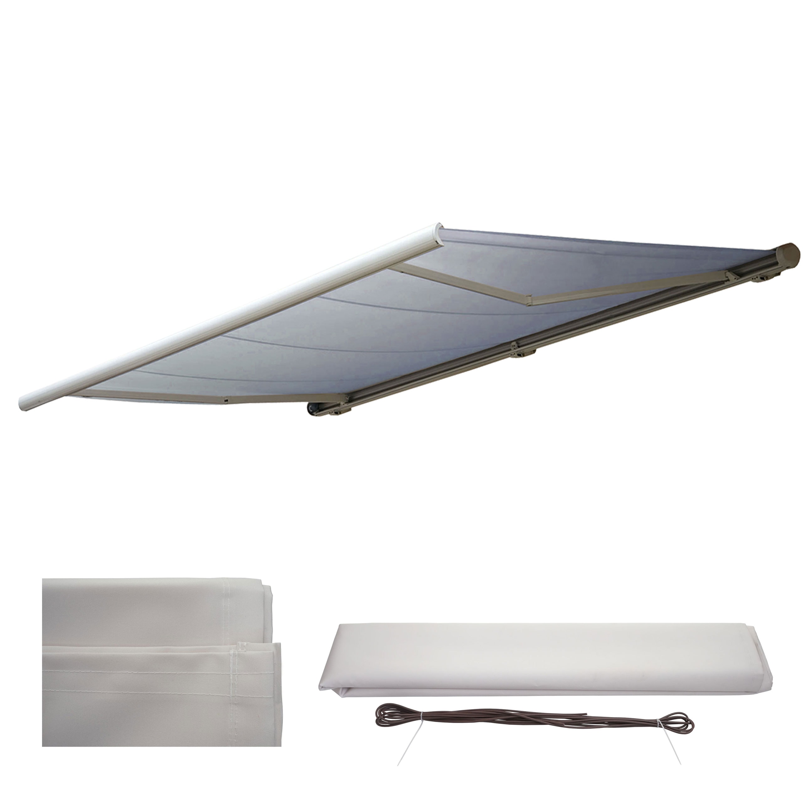 Ersatz-Bezug f&uuml;r Markise H124, Vollkassette Ersatzbezug Sonnenschutz 5x3m ~ Acryl creme 