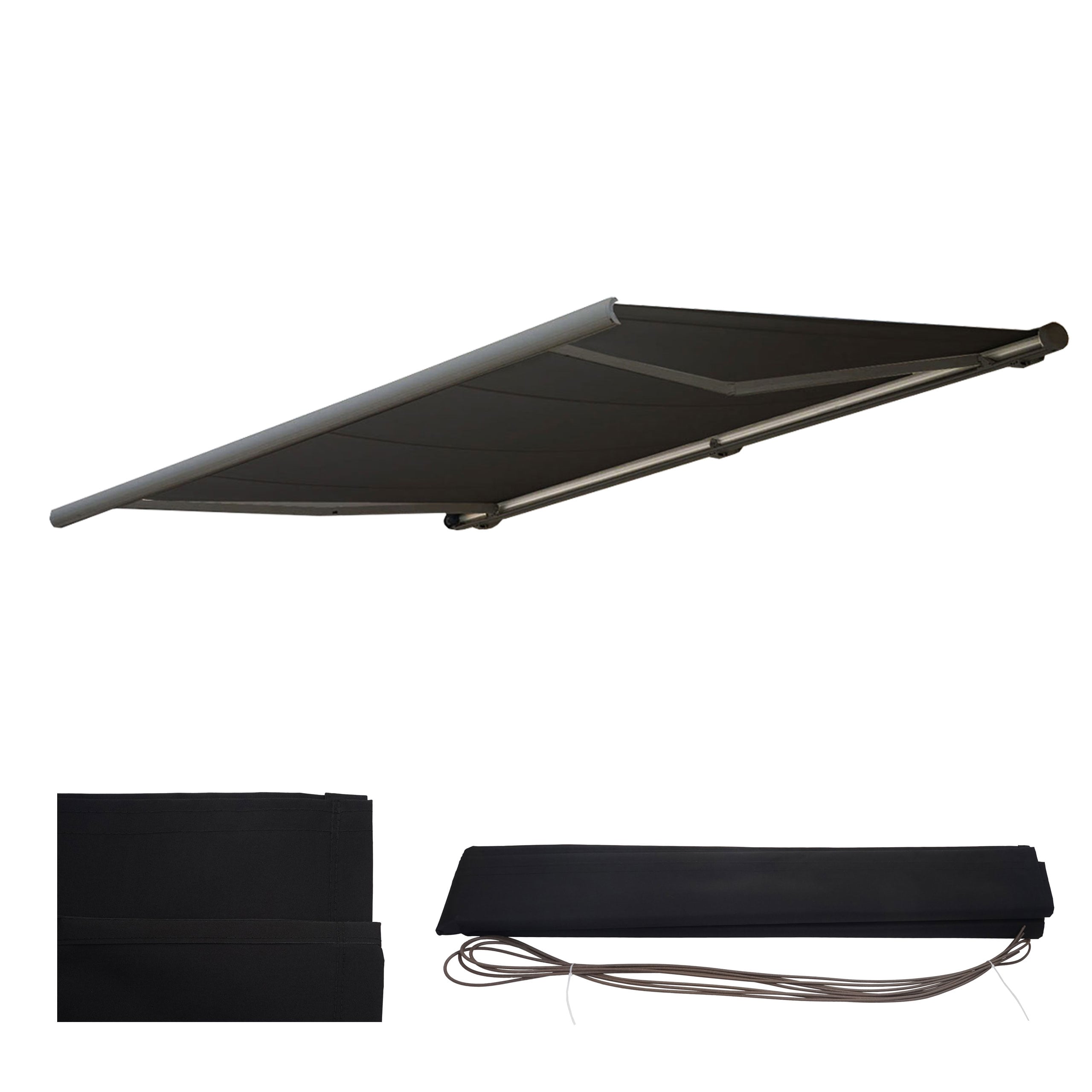 Ersatz-Bezug f&uuml;r Markise H123, Vollkassette Ersatzbezug Sonnenschutz 4,5x3m ~ Acryl anthrazit 