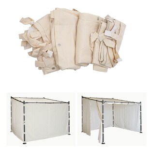 4er-Set Seitenwand für Pergola MCW-A22, Ersatzseitenwand Pavillon, 3x3m Polyester ~ creme 