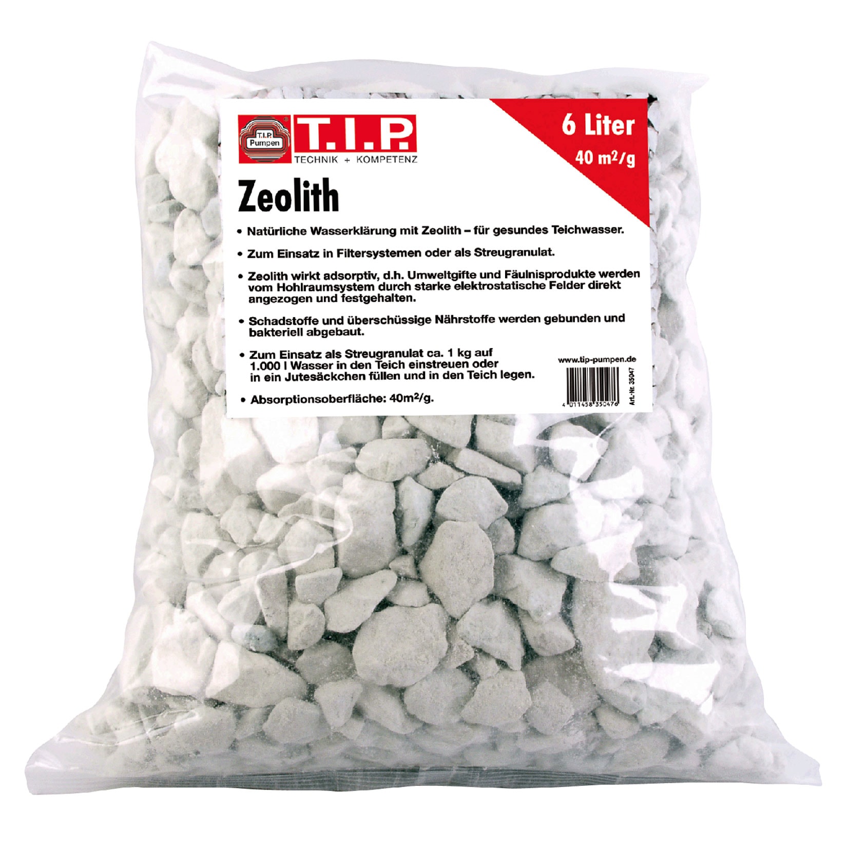 T.I.P. Zeolith Filtermaterial 6 l (5,5 kg) im Beutel 