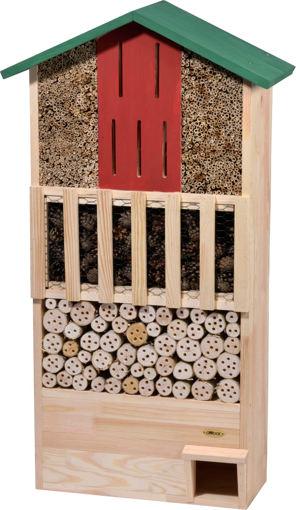 XXL Insektenhotel-Wand mit integriertem Igelhaus und Schmetterlingskasten
