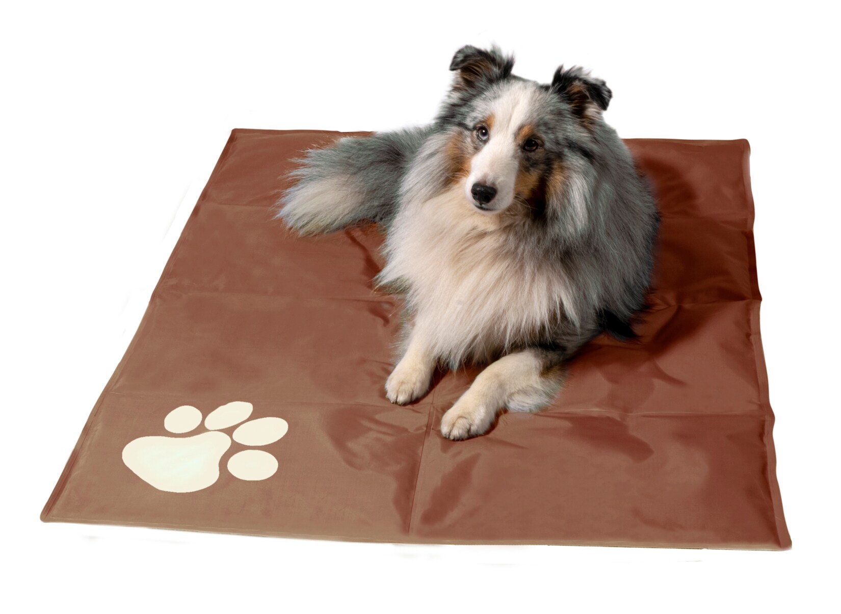 Große Kühlmatte für Hunde, selbstkühlende Haustiermatte mit Pfotenmuster   versch. Farben