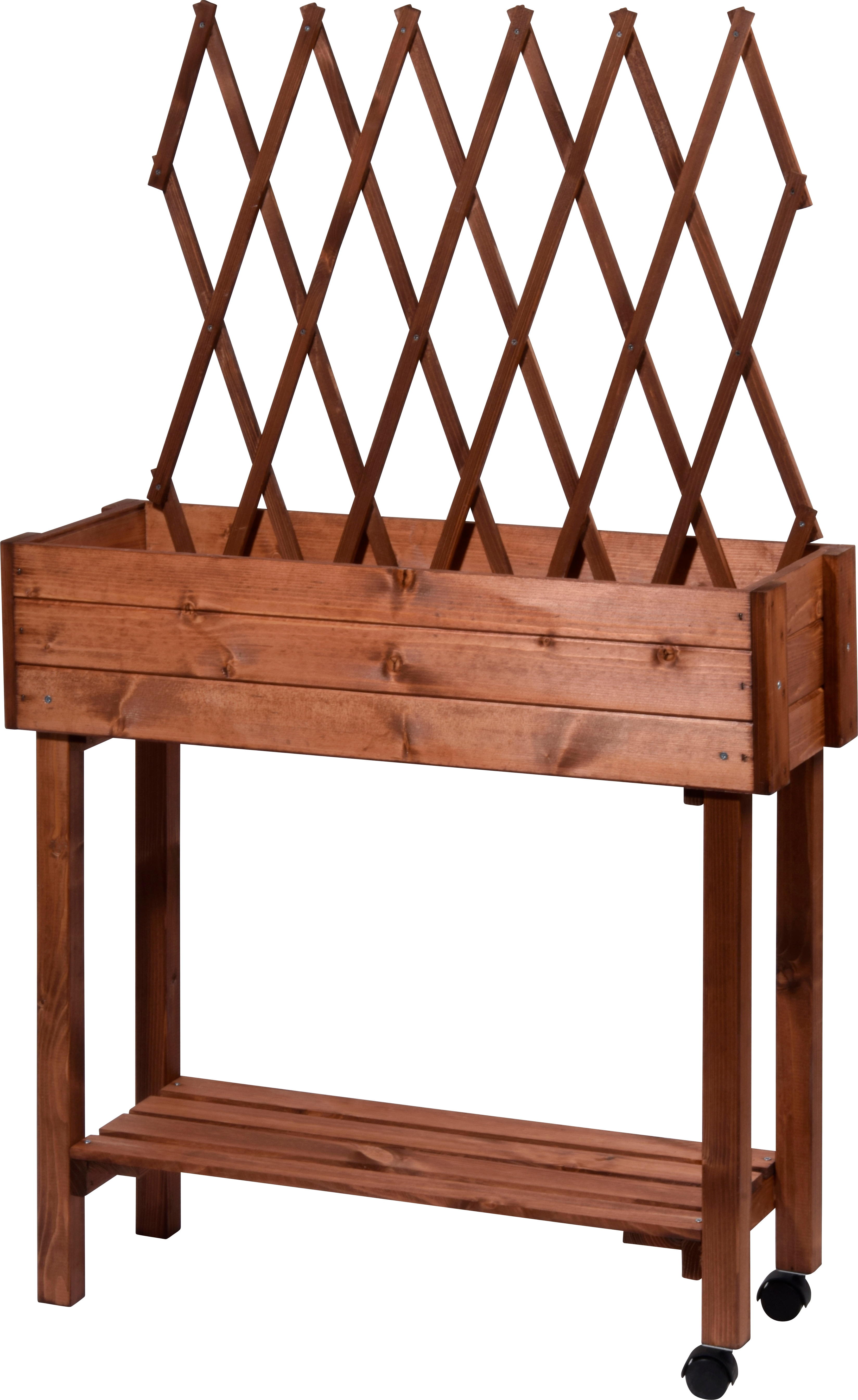 Rollbares Hochbeet mit Rankhilfe, Tischbeet f&uuml;r Terrasse & Balkon | versch. Farben 