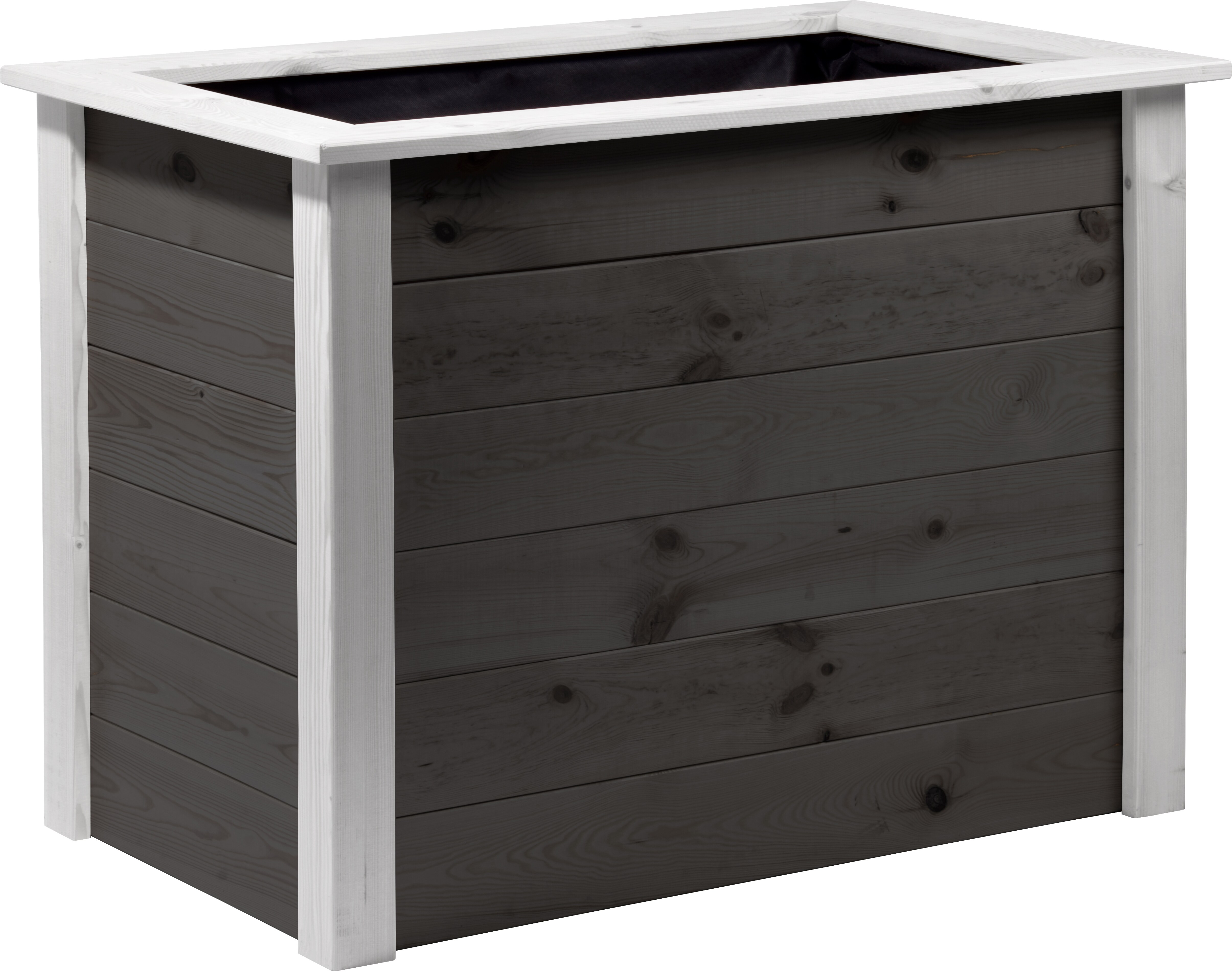 dobar Hochbeet "Two-Tone" inkl. Pflanzfolie, 2-farbiger Pflanzkasten | ca. 108 x 65 x 80 cm 