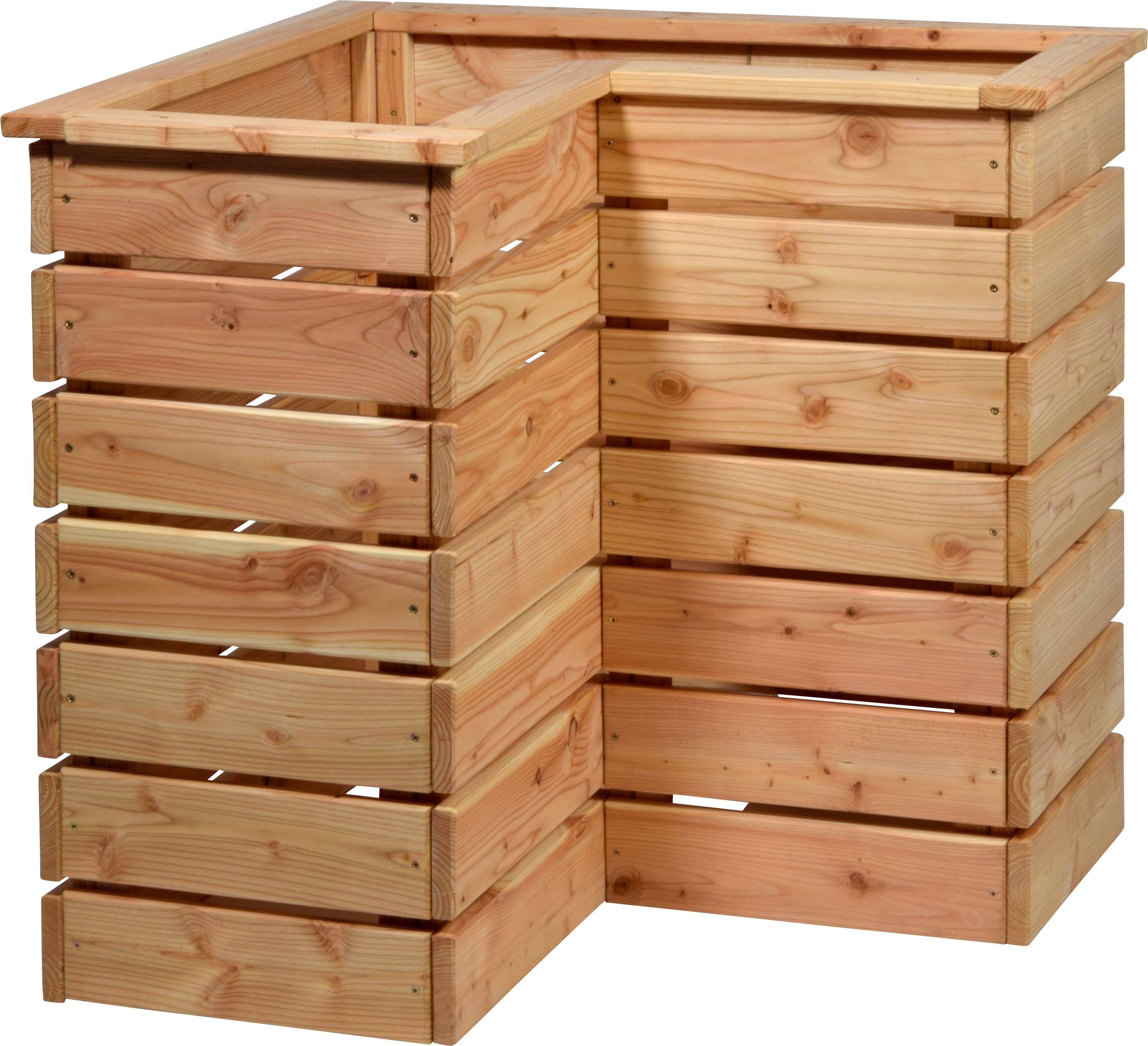 dobar Eck-Hochbeet f&uuml;r den Garten inkl. Pflanzfolie | ca. 78 x 78 x 73 cm 