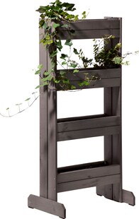 dobar Vertikales Blumenbeet mit 4 Pflanzkästen inkl. Pflanzfolie | ca. 55 x 40 x 125 cm 