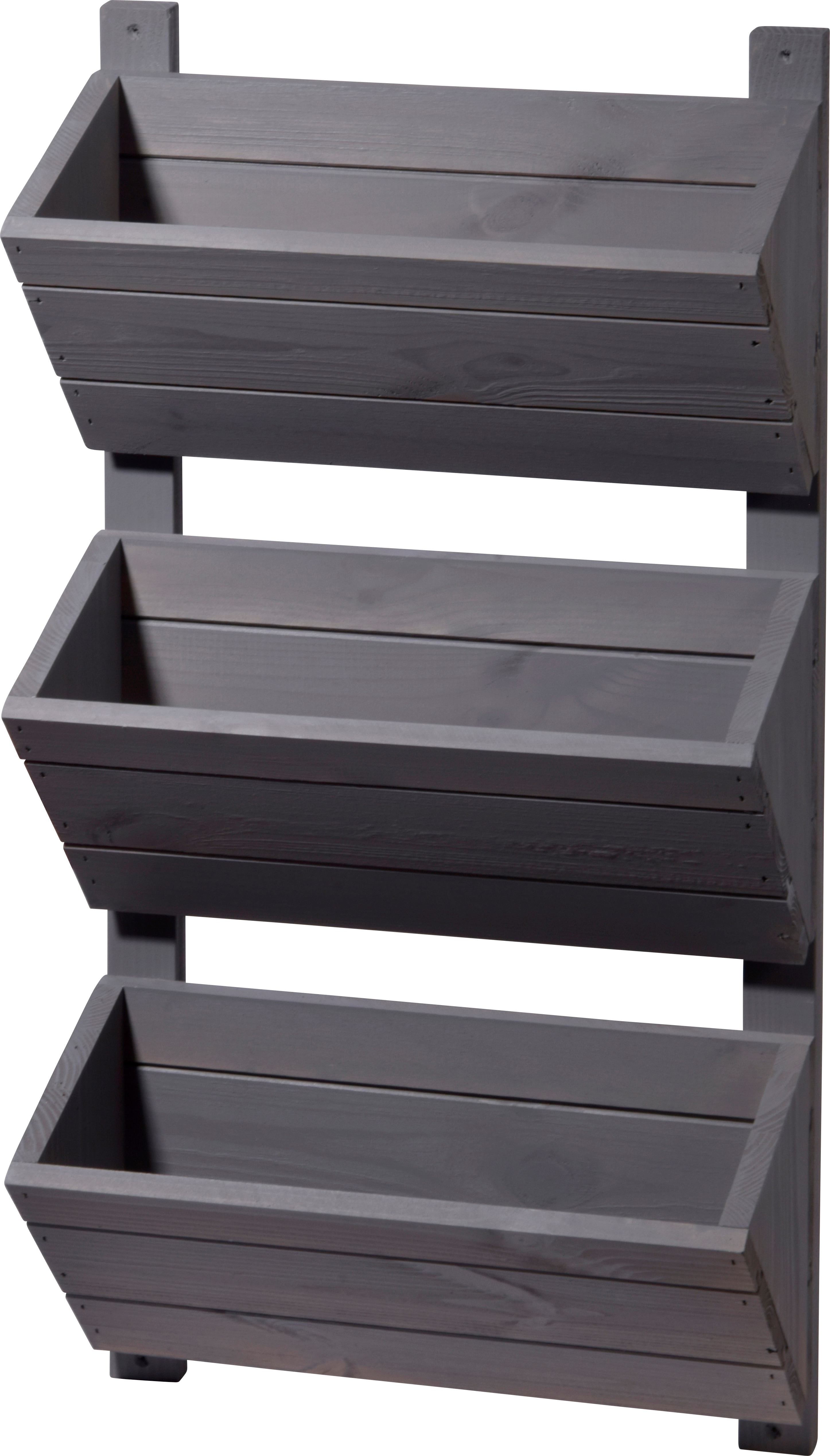 dobar Wandbeet mit 3 Pflanzk&auml;sten, Vertikalbeet zum Aufh&auml;ngen | versch. Farben 