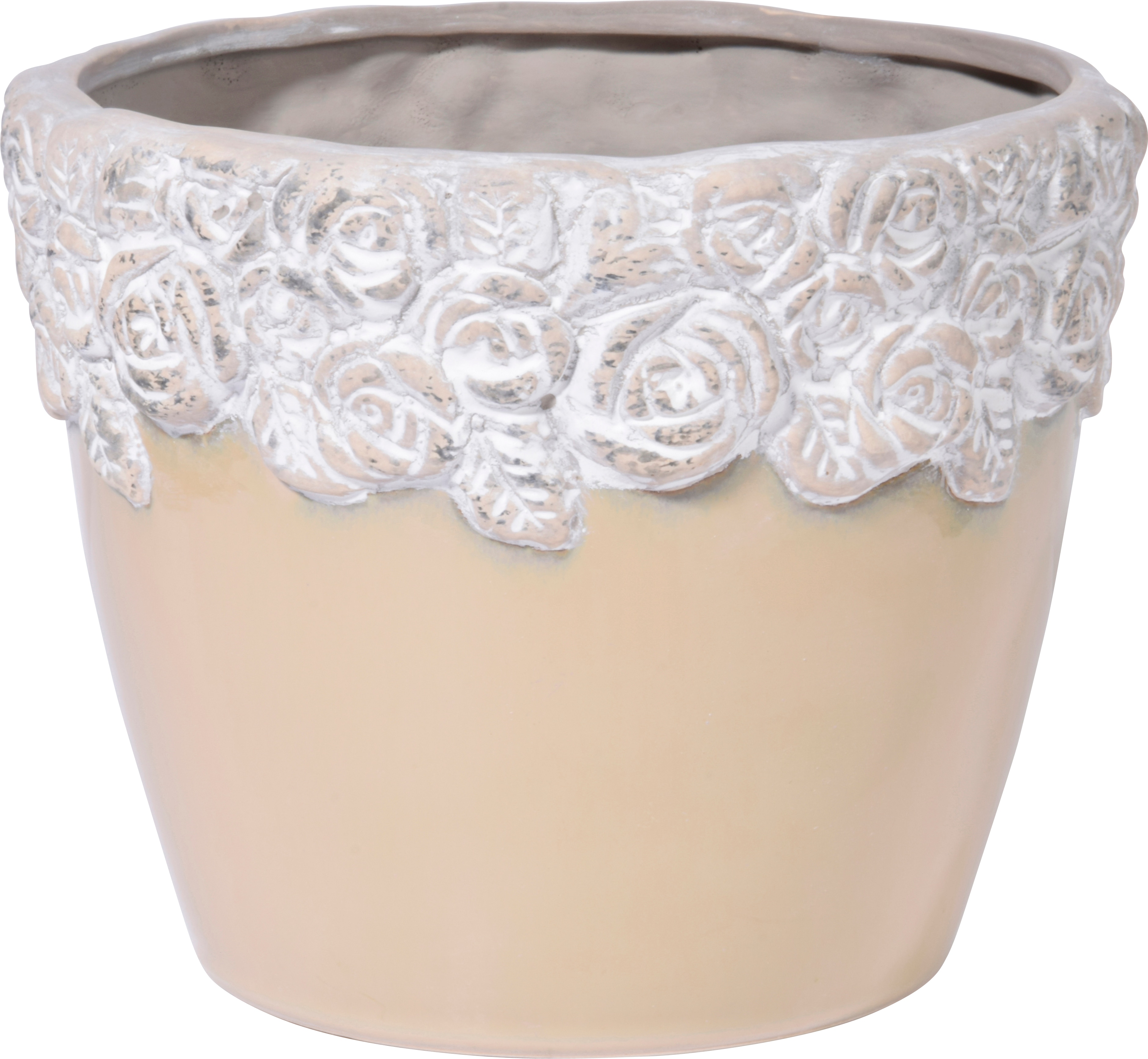 dobar Dekorativer Pflanztopf, Pflanzgef&auml;&szlig; aus Keramik, glasiert | versch. Gr&ouml;&szlig;en 