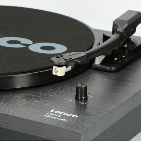 Lenco LS-300BK 10 - Bluetooth Marktkauf Schwarz bestellen Plattenspieler und externen bei - mit 2 zwei RMS online x Watt Lautsprechern