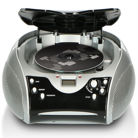 Lenco SCD-24 Black/Silver Tragbares FM-Radio bestellen Kopfhöreranschluß Silber/Schwarz bei mit CD-Player Marktkauf online