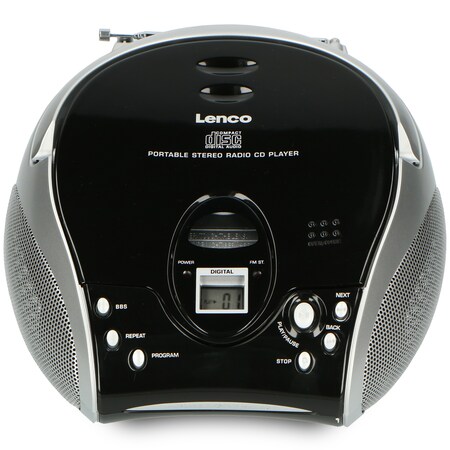 Lenco SCD-24 bei Black/Silver Silber/Schwarz online bestellen CD-Player Kopfhöreranschluß Tragbares mit Marktkauf FM-Radio
