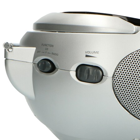 Lenco SCD-24 Black/Silver Silber/Schwarz Tragbares mit bei FM-Radio bestellen Kopfhöreranschluß Marktkauf CD-Player online