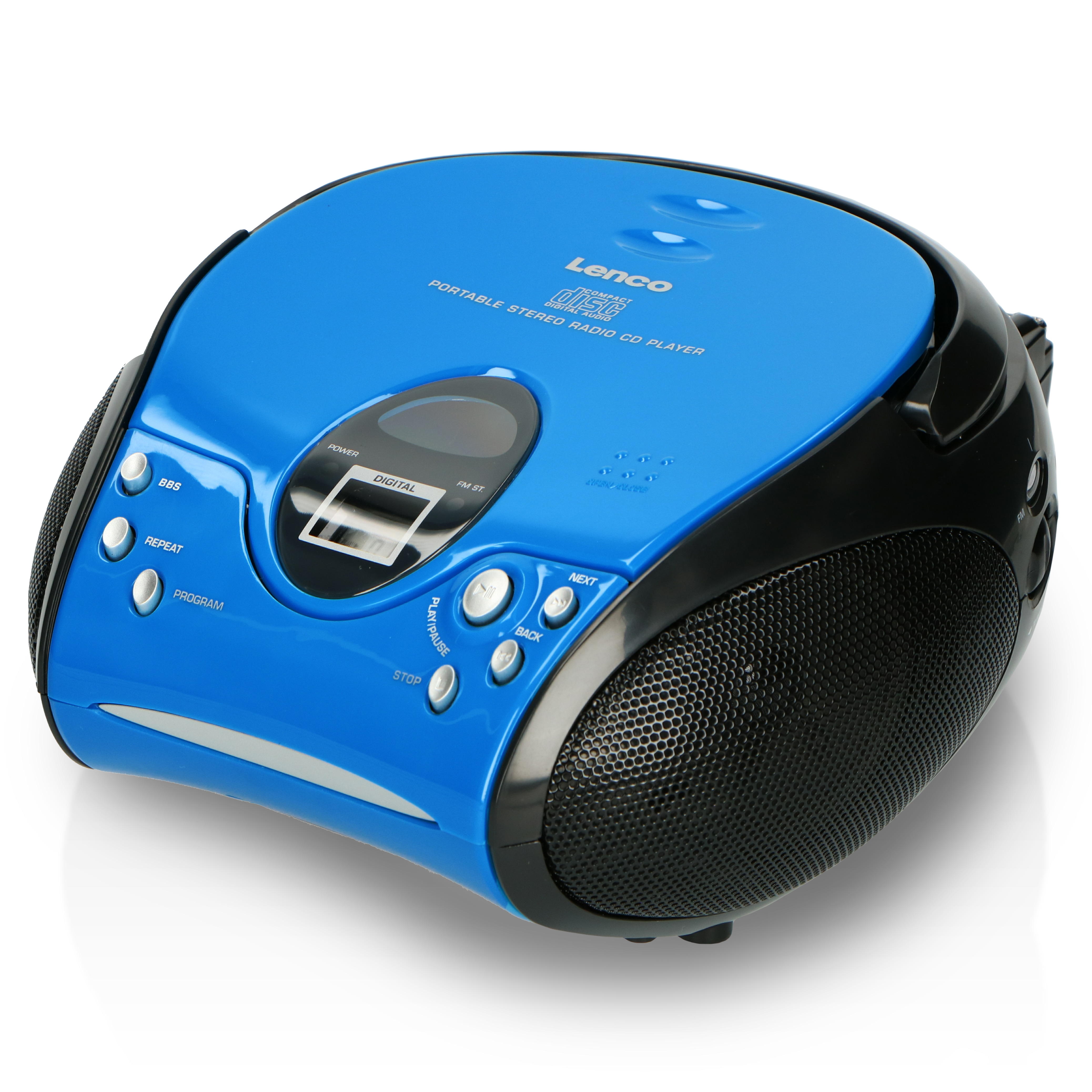 Lenco SCD-24 Blue/Black - Tragbares FM-Radio mit CD-Player - Kopfh&ouml;reranschlu&szlig; - Blau/Schwarz 