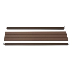 Abschluss-Set für WPC-Sichtschutz Savoie, Abschlussprofil Windschutz, WPC-Pfosten ~ 90cm, braun 