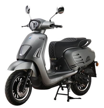 bestellen EURO 45 Motorroller online mattgrau Alpha kmh Motors Marktkauf bei 5 ccm Vita 50