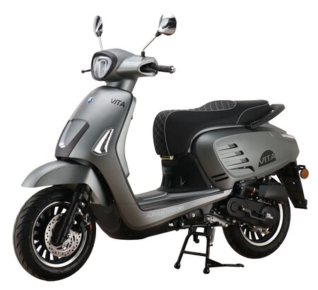 Alpha Motors Motorroller 5 ccm bestellen mattgrau EURO bei online Marktkauf kmh 45 50 Vita