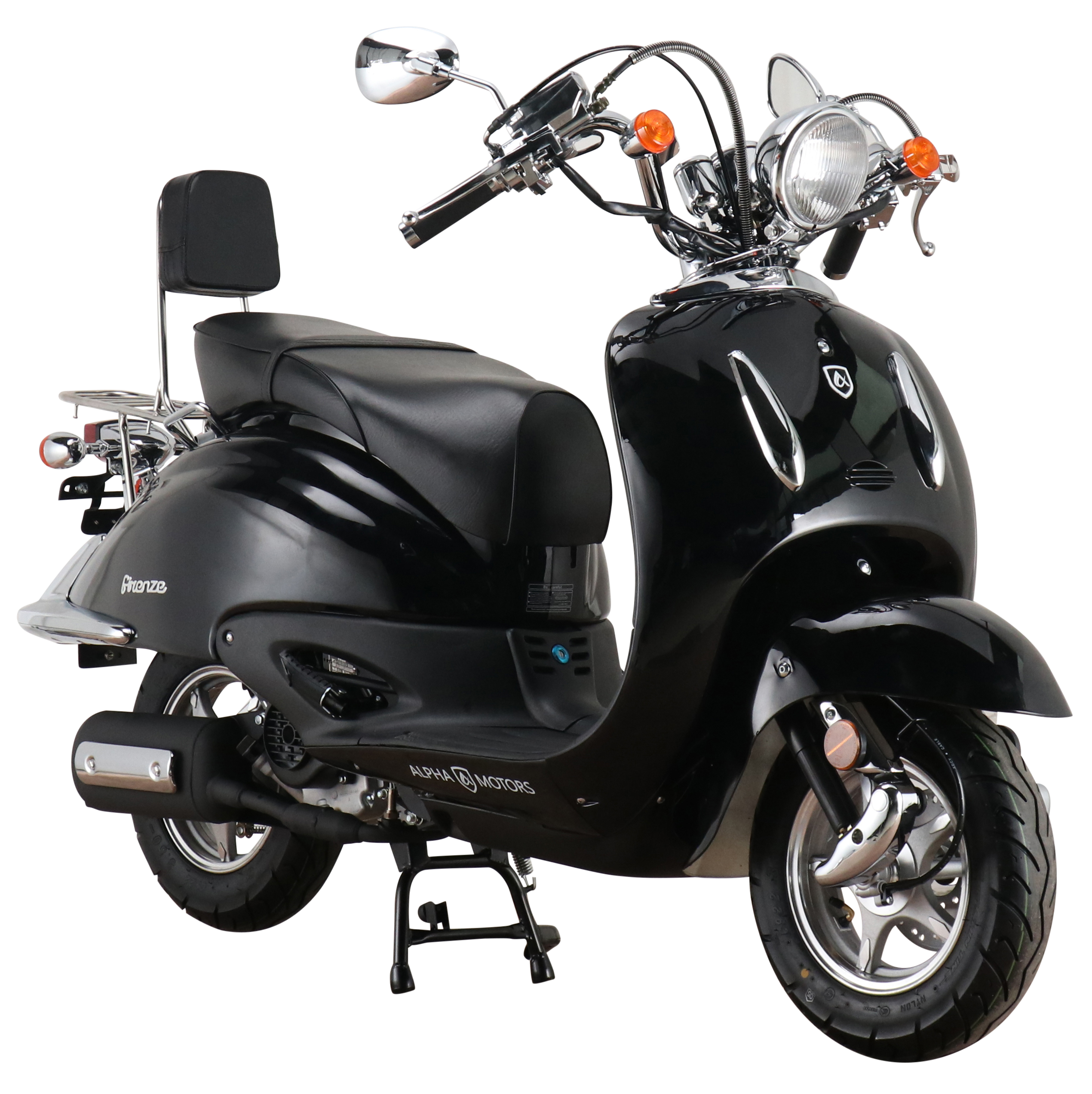 Alpha Motors Mofaroller Retro Firenze 50 ccm 25 kmh EURO 5 schwarz 