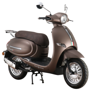 Alpha Motors Motorroller Cappucino 50 ccm 45 kmh EURO 5 mattbraun 