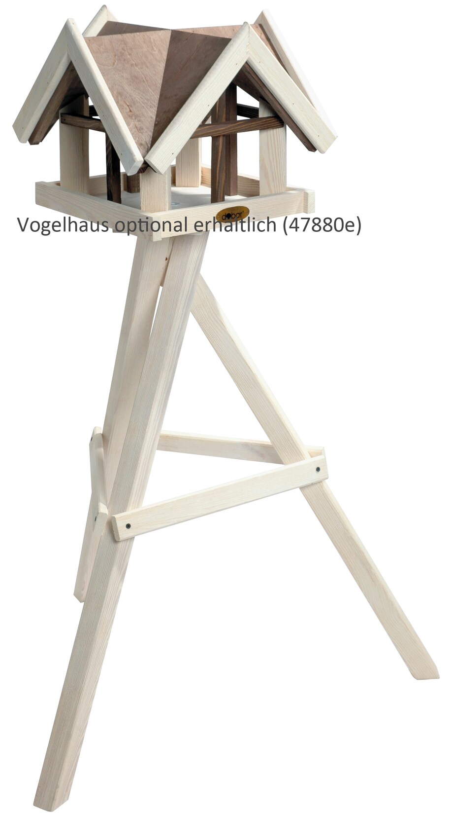Vogelhaus-Ständer, Kiefer, weiß