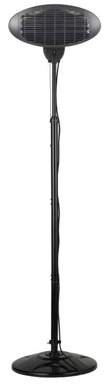 Stand Heizstrahler mit Quarz-Heizelement (schwarz)