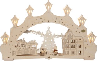 Saico 3D-Lichterbogen, 7-flammige LED Beleuchtung, "Weihnachtsbaum" mit Figur und Timerfunktion am Trafo, versch. Varianten 