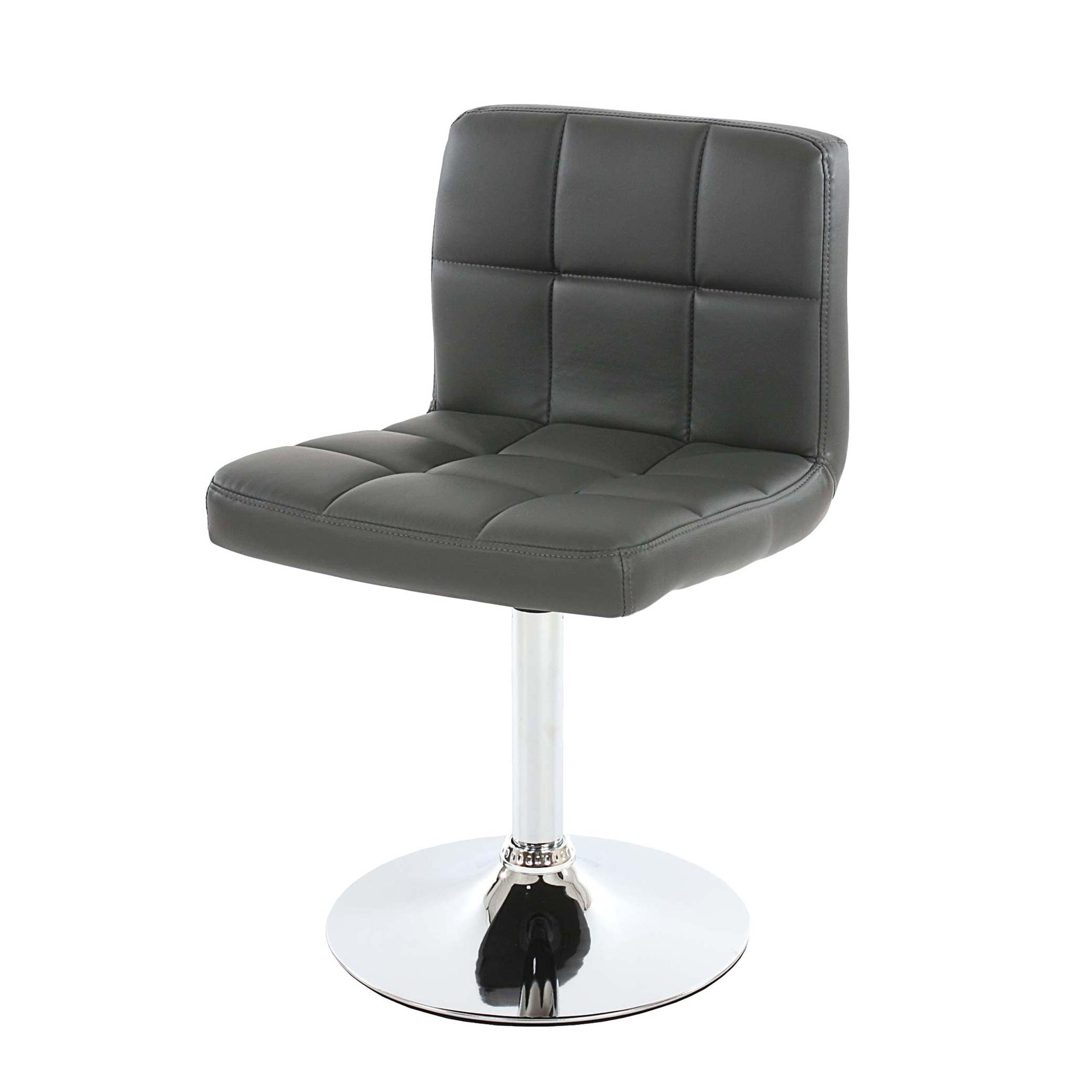 Esszimmerstuhl Cadiz, K&uuml;chenstuhl Stuhl, drehbar MVG-zertifiziert ~ Kunstleder grau, Chromfu&szlig; 